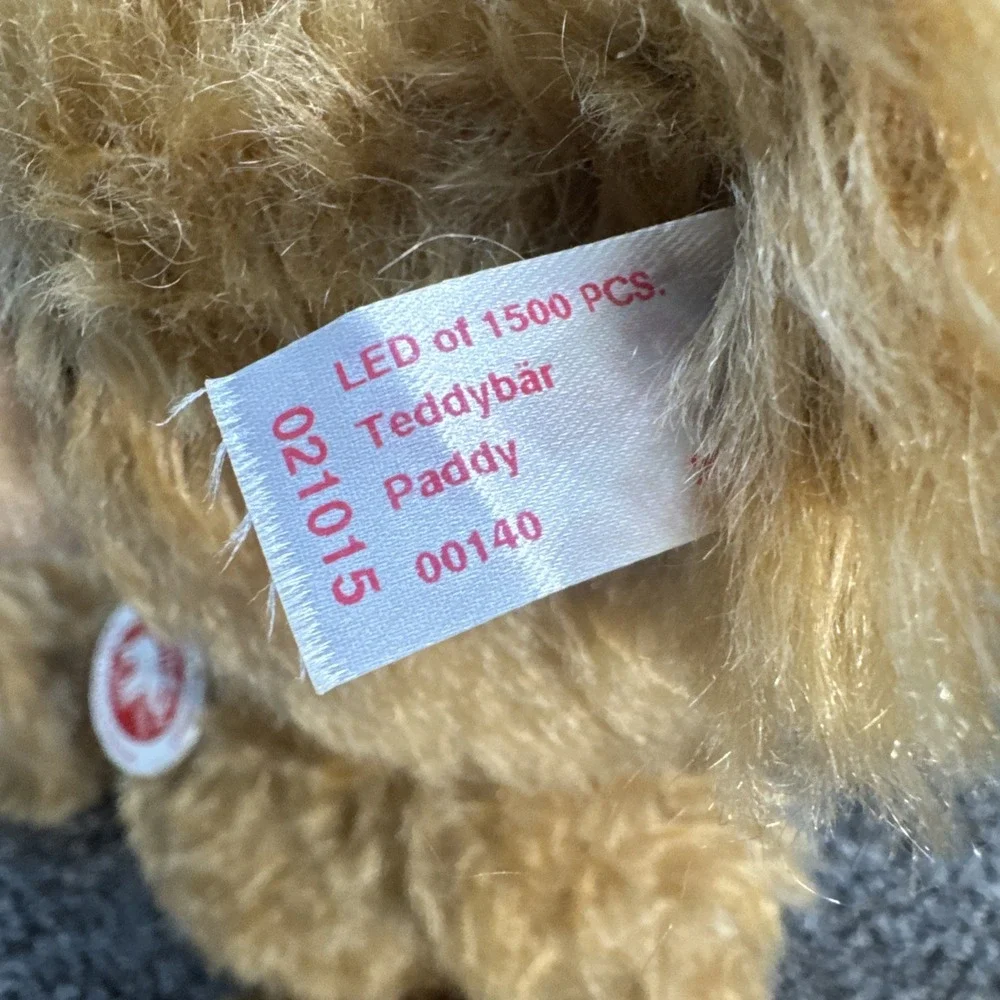 STEIFF COLLECTOR PADDDY GOLDEN MOHOIR GROWLER TEDDY BEAR 021015 LIMITED EDITION